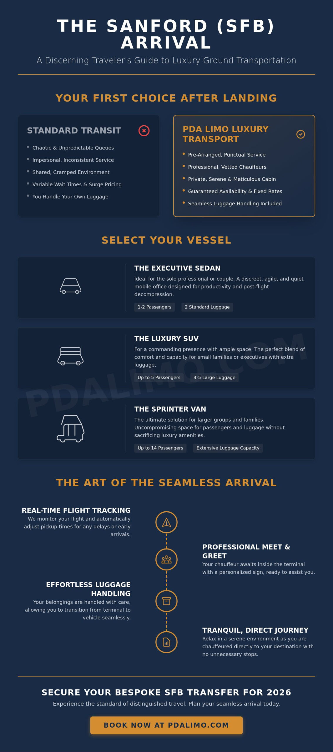 Sanford Airport (SFB) Luxury Transportation: The Connoisseur’s Buying Guide for 2026