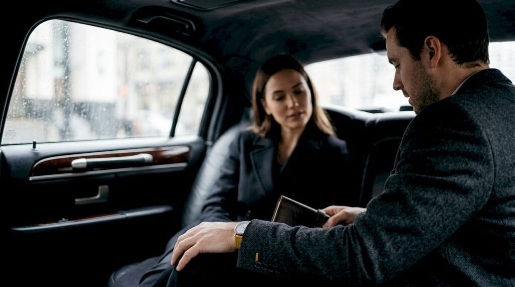 Family entering luxury SUV with spacious interior