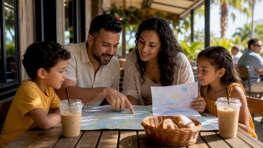 Family planning Orlando transportation with map and phone